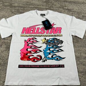 Hellstar Pixel Blue Red Path To Paradise T-Shirt Men’s Size Large